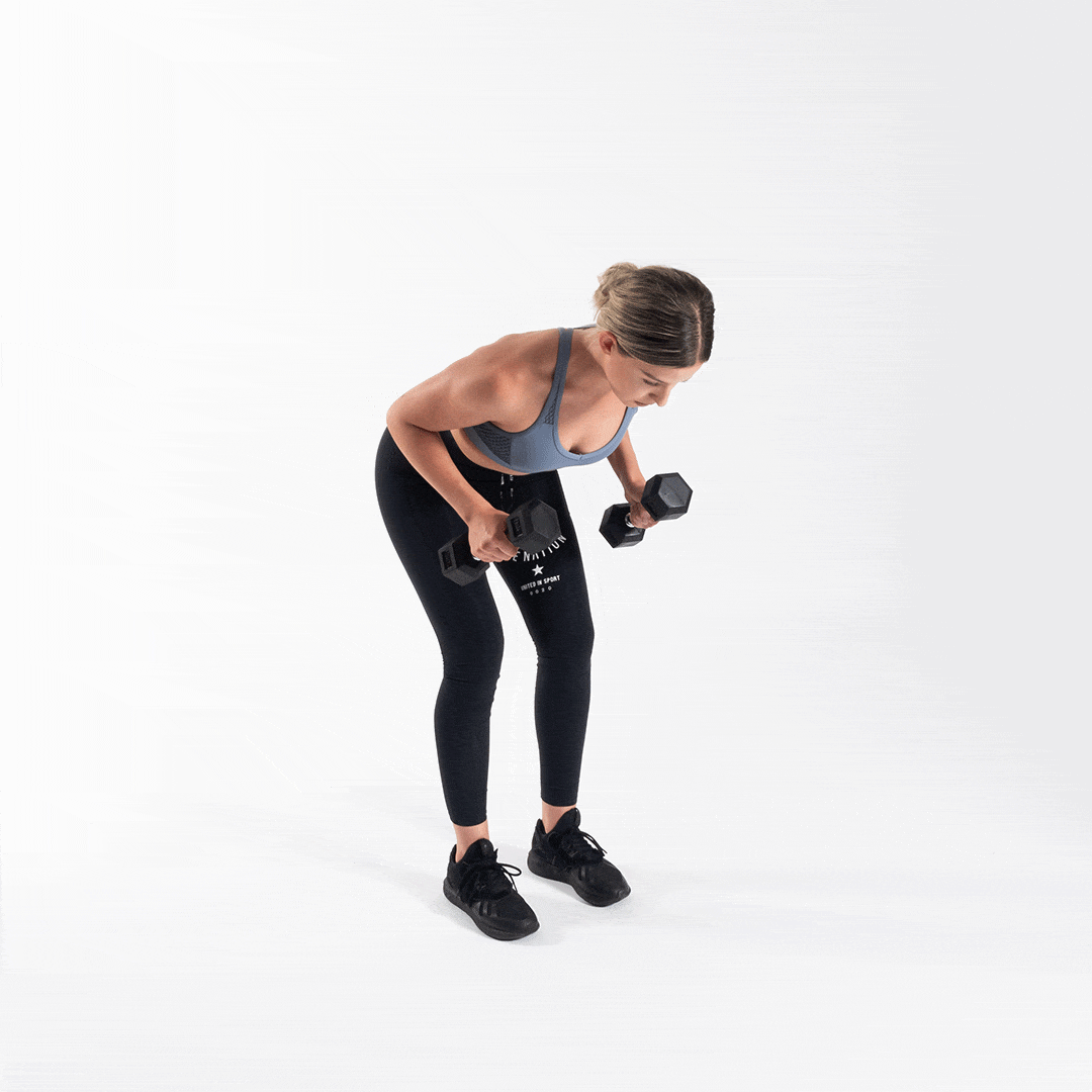 bent over tricep extension with dumbbells